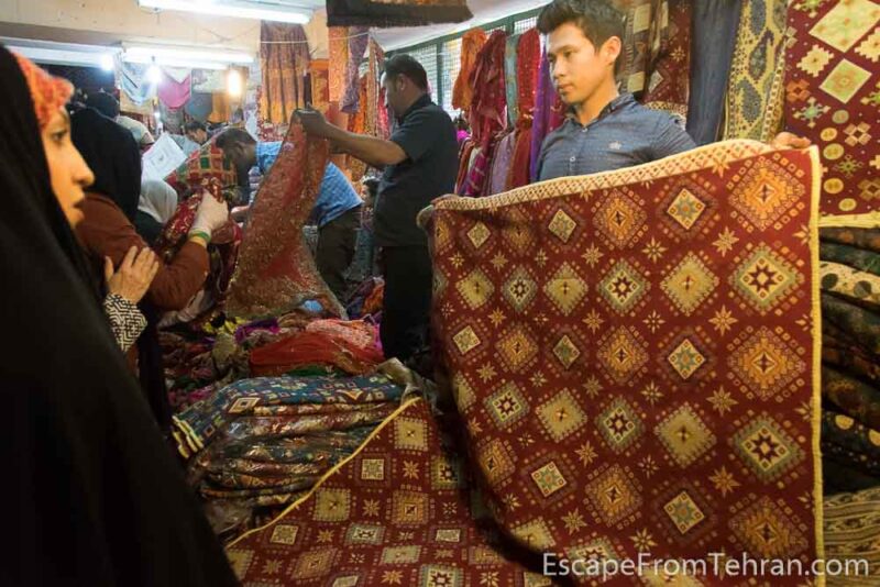 Shopping in and around Jome (JOE-meh) Bazaar, on Tehran's Jomhouri Ave.