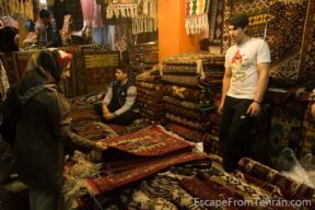 Shopping in and around Jome (JOE-meh) Bazaar, on Tehran's Jomhouri Ave.