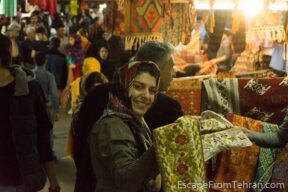 Shopping in and around Jome (JOE-meh) Bazaar, on Tehran's Jomhouri Ave.