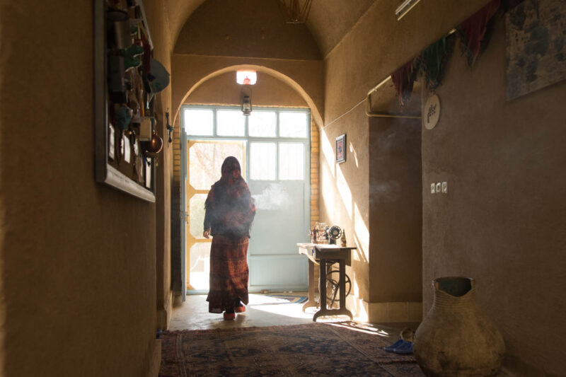 Tina Shohrat at Nartitee Ecolodge, cleansing the rooms with the smoke of sage and other herbs used by Zoroastrians.