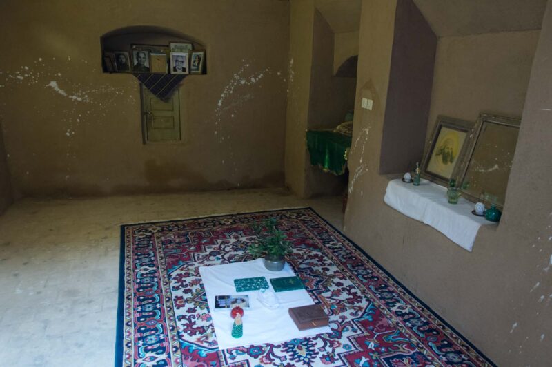 The room of meditation at the Zoroastrian Nartitee Ecolodge, Taft, Yazd Province, Iran