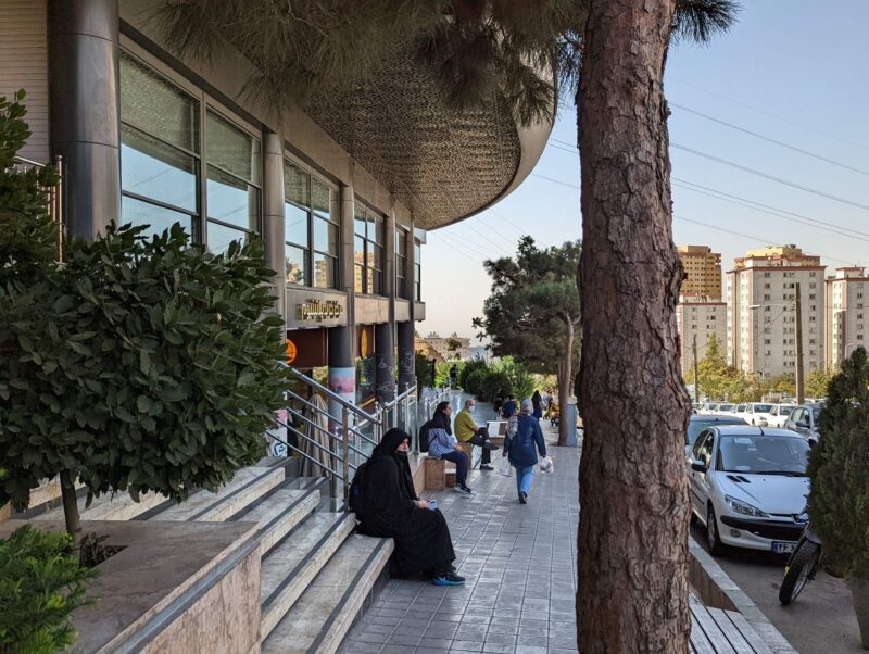 Two Irans on a single stroll - Platinum Hijab and no hijab, Platinum Complex, Sohanak, Tehran, Iran, copyright EscapefromTehran.com