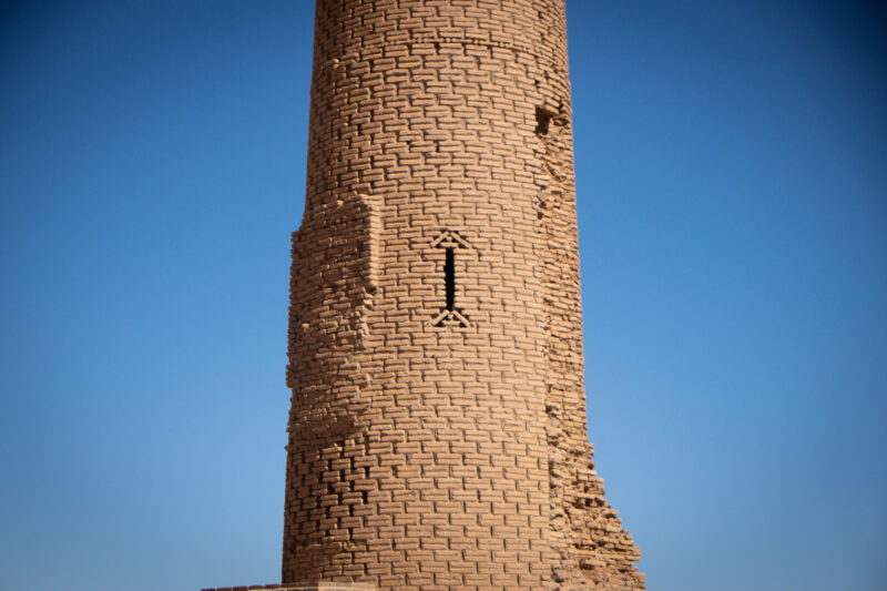 Tenth-century Ayaz's Minaret next to Arsalan Jazeb Tomb, near Mashhad, Iran