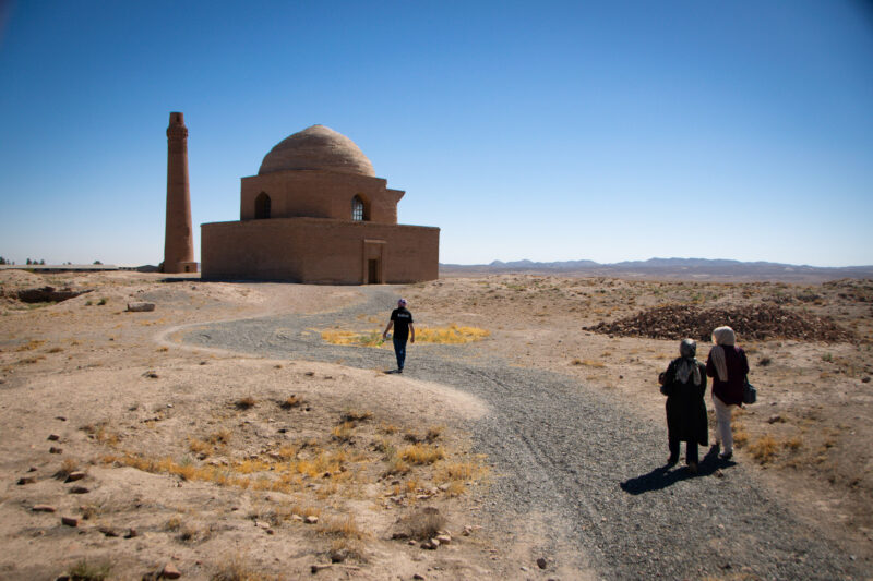 Tenth-century Ayaz's Minaret next to Arsalan Jazeb Tomb, near Mashhad, Iran