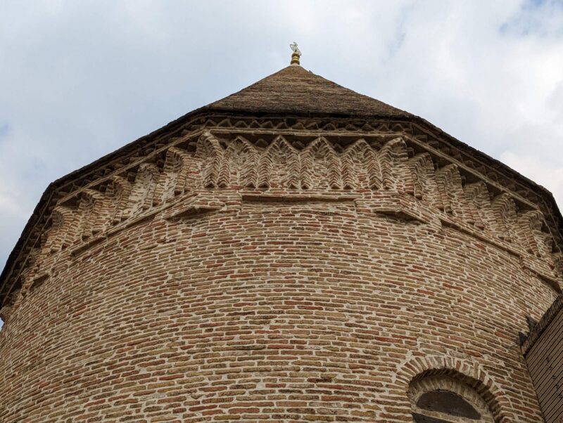 Tour of Caspian Coast: destruction of historical monuments in Iran - the towers at Seyyed Zein Al-Abedin Hoseiniye Sari Mazandaran Iran