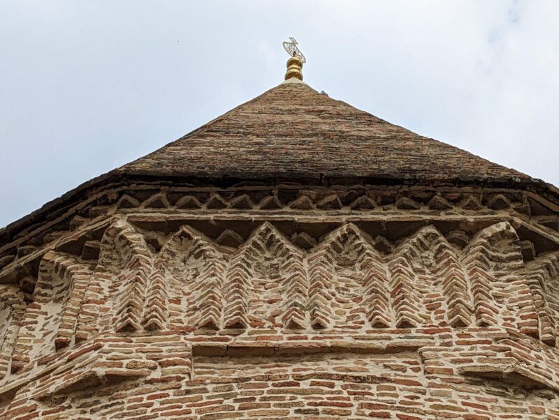 Tour of Caspian Coast: destruction of historical monuments in Iran - the towers at Seyyed Zein Al-Abedin Hoseiniye Sari Mazandaran Iran