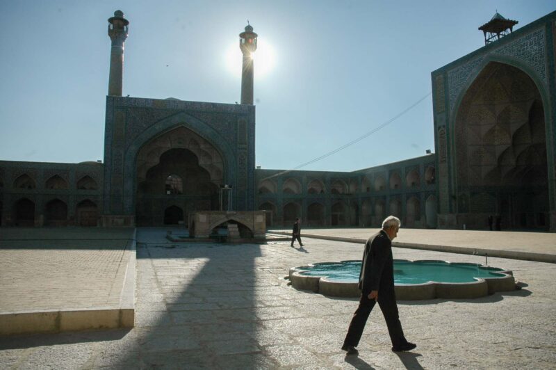 The pool of the Shah Mosque, the quintessential Persian mosque, located in Isfahan, Iran. Copyright Ali Torkzadeh, EscapefromTehran.com